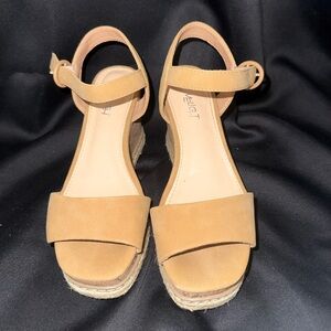 Limelight Tan Wedge Espadrille Sandals
